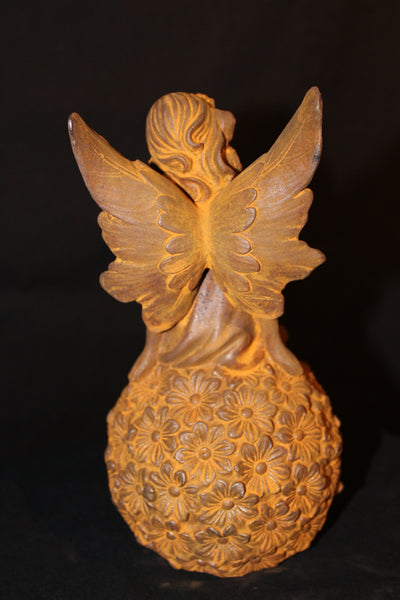 Beeld - Statue : Elfje op bloemenbol - Elfe sur bulbe à fleurs