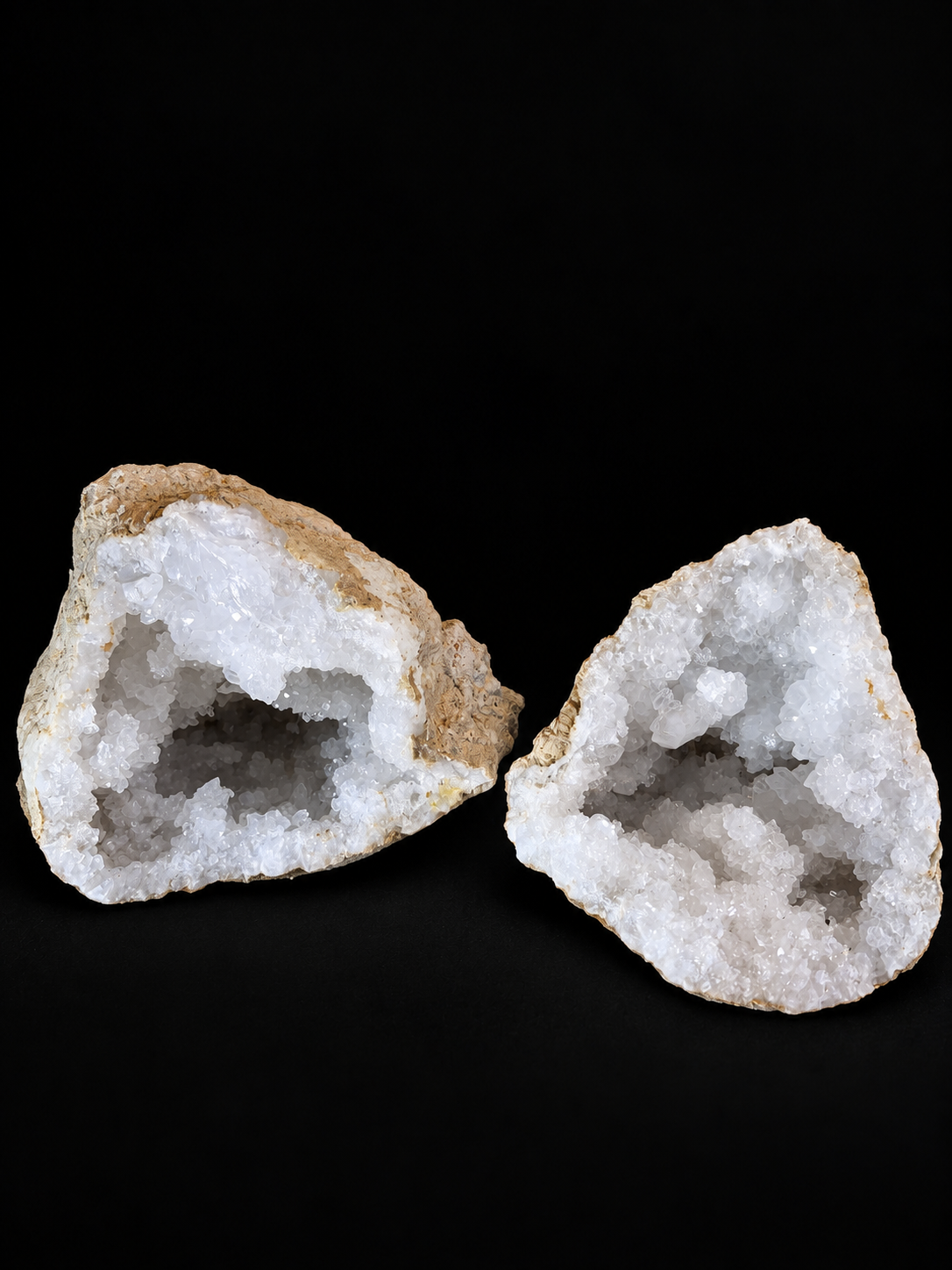 Rock crystal geode – 2 halves – 18 cm – 3.3 kg