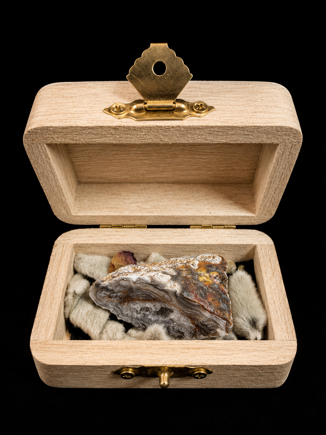 Nature box with fossils & minerals – unique composition