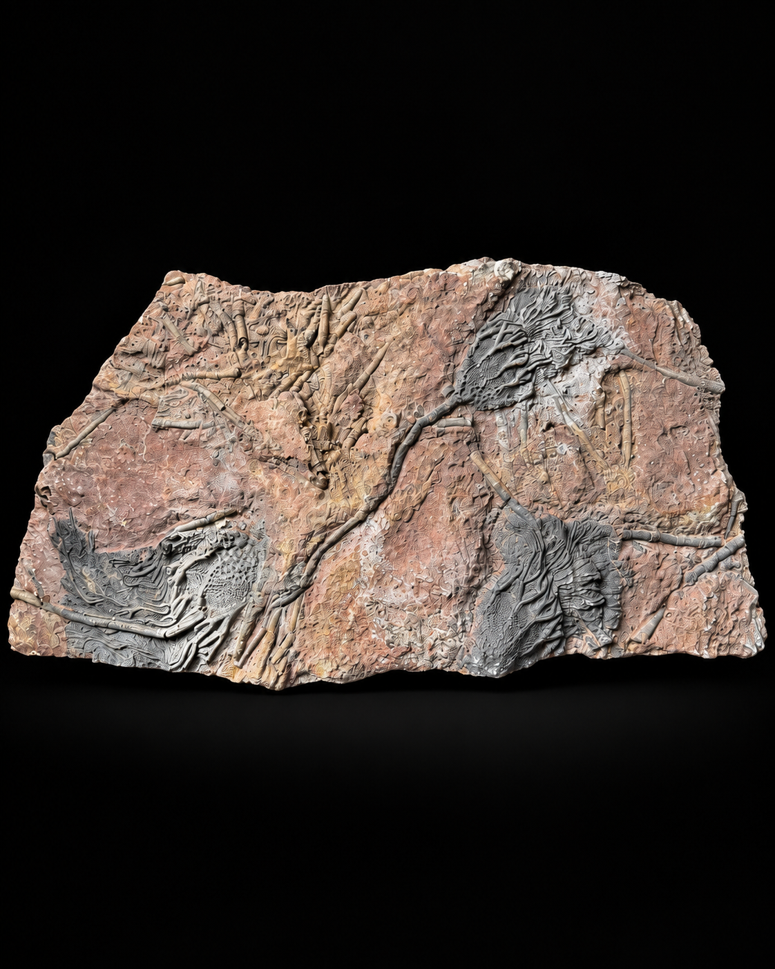 Crinoid fossil – Scyphocrinus elegans – Morocco – 45 cm